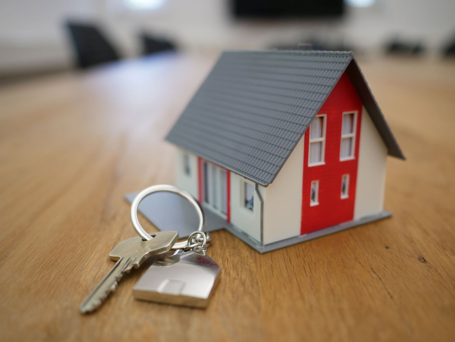 Small House and Keys on Keychain